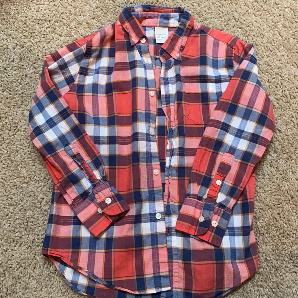 J. Crew plaid button-down shirt size 6/7